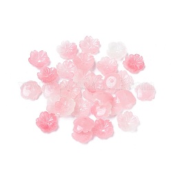 Perles de poudre de coquille, fleur, rose, 10x2.5mm, Trou: 1.2mm