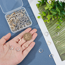 UNICRAFTALE About 120pcs Stainless Steel Leverback Earring Findings 14.5mm Long 2 Colors Hypoallergenic Earrings with a 1-1.2mm Loop for Earring Making Round Hook Ear Wires Findings