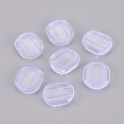 Comfort Silicone Earring Pads, Clip Earring Cushions, for Clip-on Earrings, Clear, 10x9x2mm, Hole: 8.5x1mm