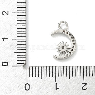 Латунные микропаве прозрачные кубические циркониевые подвески KK-H528-07B-P-1