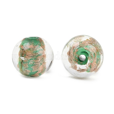 Бусины ручной работы бусины золотого песка&nbsp;LAMP-K029-08I-1