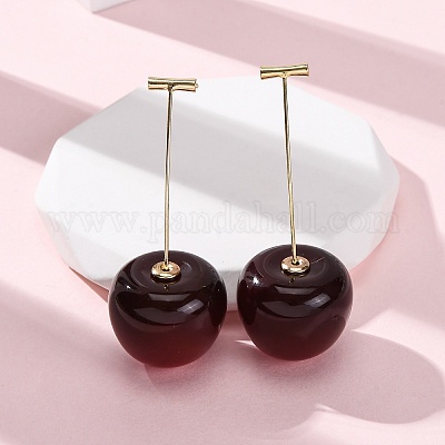 Круглые серьги-гвоздики из латуни EJEW-D325-01G-01-1