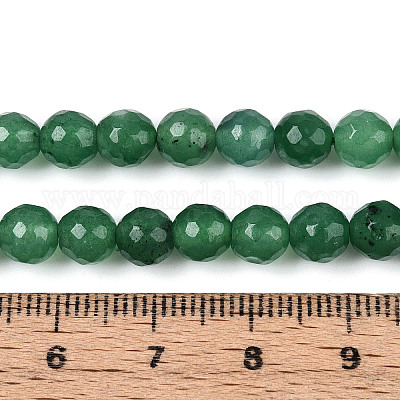 Окрашенные природные белый нефрит бисер пряди G-T139-6mm-60-19-1