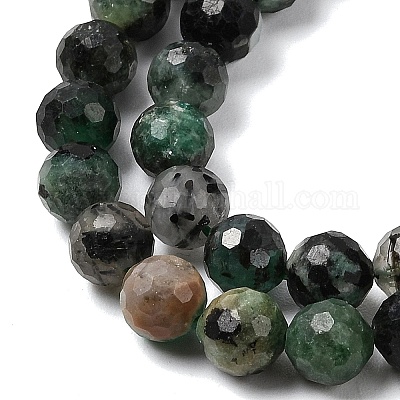 Натуральные изумрудные бисерные пряди G-G294-D01-6mm-1