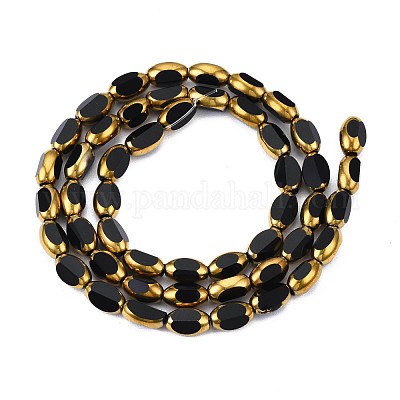 Chapelets de perles en verre électroplaqué&nbsp;EGLA-N008-015A-1