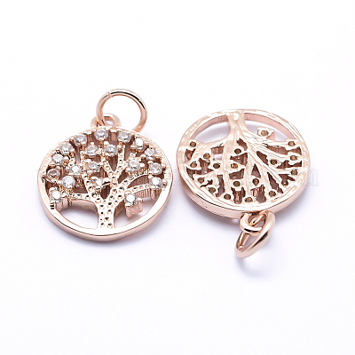 Латунные микро проложить кубического циркония подвески X-ZIRC-L070-06RG-1