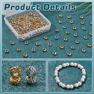 200 шт. 2 цвета бусины из сплава в тибетском стиле FIND-PH0021-70-1