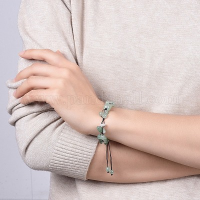 Регулируемые нейлоновые шнур плетеный браслеты из бисера BJEW-JB04602-1