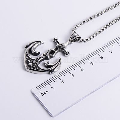 Мужские подвески-кресты с якорями из нержавеющей стали 304 ZG1065-1