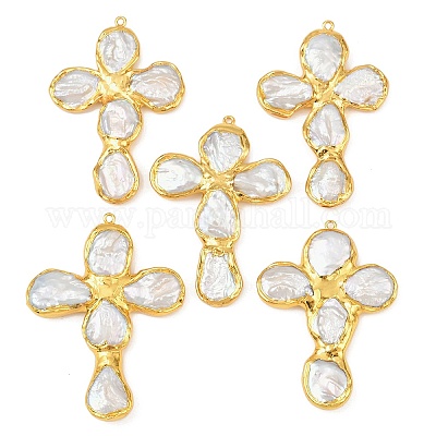 Большие подвески из жемчуга Natura Keshi KK-H516-26G-1