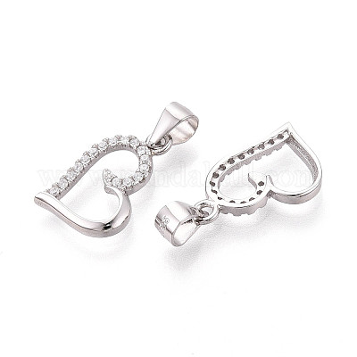 925 подвеска из стерлингового серебра с прозрачным микропаве и цирконием&nbsp;STER-T008-82P-1