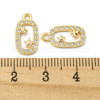 Латунные микро проложить кубического циркония подвески KK-H460-07G-1