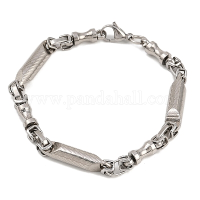 Женские браслеты-цепочки из нержавеющей стали 201 BJEW-B143-15P-1