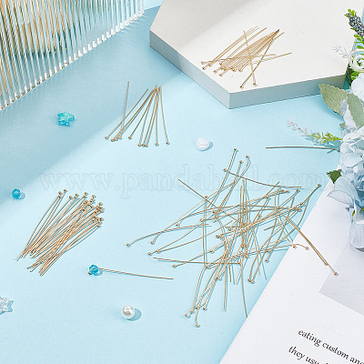 100 шт. Латунные булавки с шаровой головкой KK-AN0001-02-1