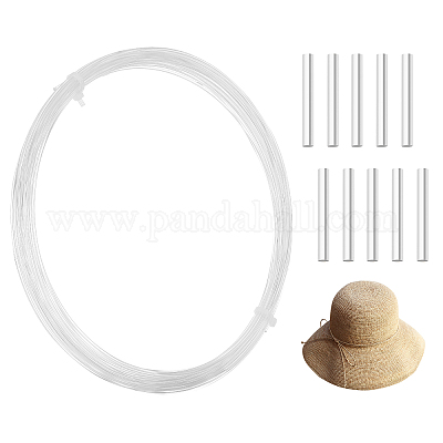 Wholesale PandaHall Clear Hanging Wire Kit 32.8 Feet Fishing Line Nylon  String Cord 1.5mm Strong Clear Invisible Hanging Wire with 10pcs Crimping  Loop Sleeves for Picture Frame Flowerpot Hanging 