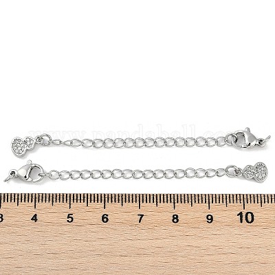 Латунные микро-паве кубические цирконии заканчиваются цепочками KK-U043-05P-1