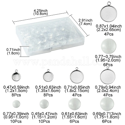 Набор для изготовления кулона с пустым куполом своими руками DIY-FS0005-47-1