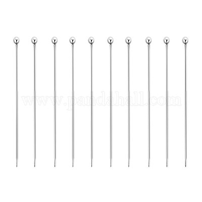 Sterling Silver 925 Eye Pins 30mm wire thickness 0.5mm 24 Gauge