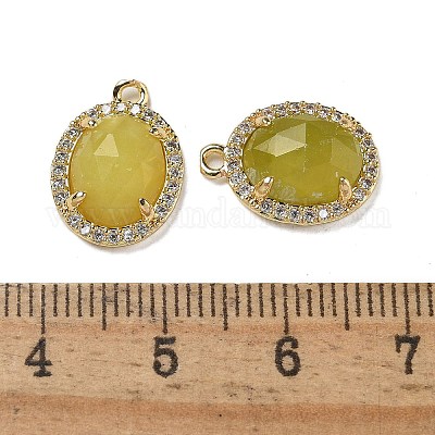 Подвески из натурального корейского нефрита овальной формы G-I375-02G-02-1