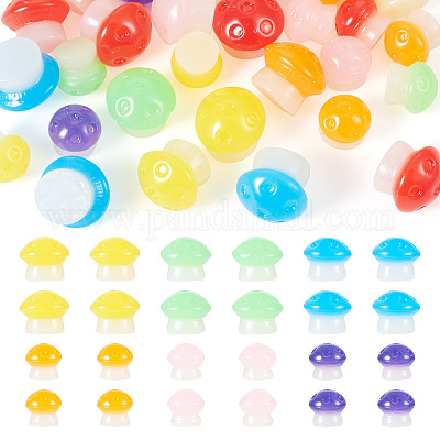 30 шт. 2 стиля светящегося смоляного грибного украшения RESI-TA0004-02C-1