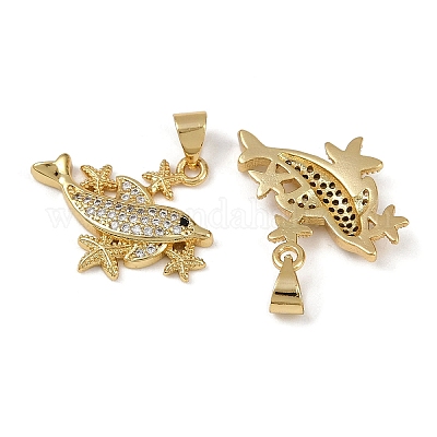 Латунные микро проложить кубического циркония подвески KK-I358-064G-06-1