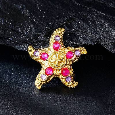 Сплав горный хрусталь брошь&nbsp;LS-JEWB-K027-03G-1