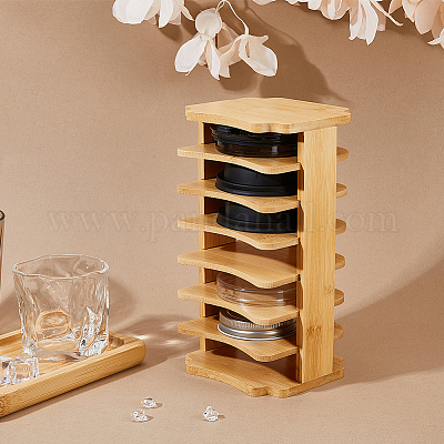 Бамбуковые подставки для хранения продуктов из ротанга AJEW-WH0534-52-1