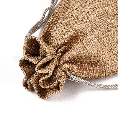 Мешки мешка шнурка упаковки мешка мешка имитационные полиэфирные ABAG-R005-9x12-15-1