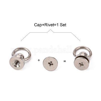 アクセサリー 真鍮製ねじナット アイアン製ねじ プラチナ 17x8mm