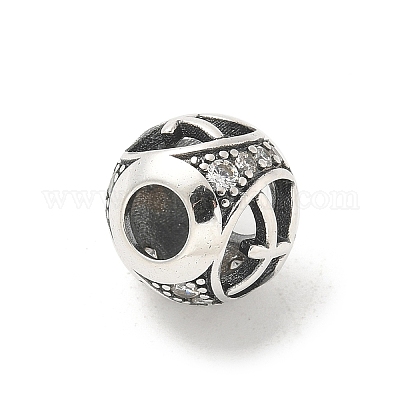 Латунные прозрачные фианиты европейские бусины FIND-M049-01AS-05-1