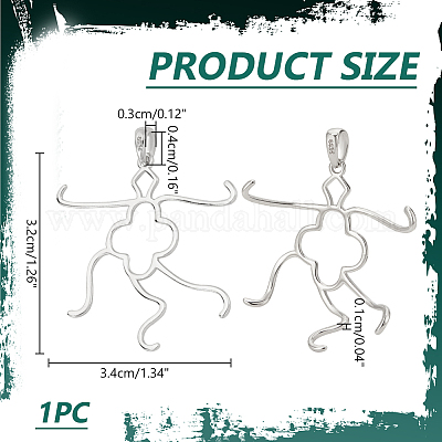 Латунный кулон неправильной оправы кабошон KK-WH0079-105B-P-1
