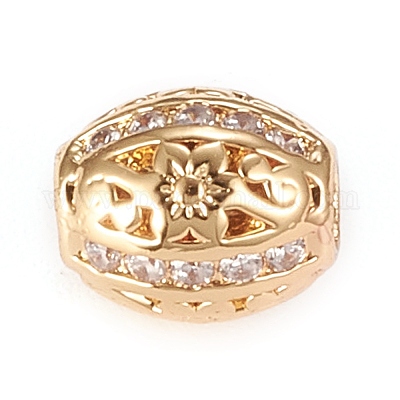 Латунные микропаве из прозрачного кубического циркония KK-K243-04G-1