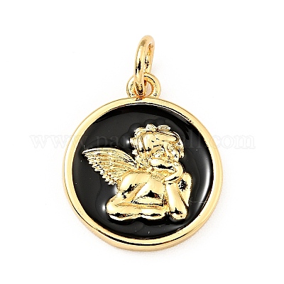 Латунь эмаль подвески KK-G416-38G-02-1