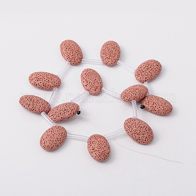 Овальные подвески из синтетического лавового камня G-N0112-19-1