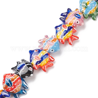 Фарфоровые бусины ручной работы&nbsp;X1-PORC-G002-54J-1