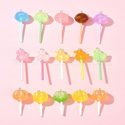 10 шт. большие подвески из светящейся полупрозрачной смолы FIND-FS0002-91B-1