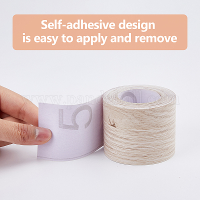 Самоклеящаяся бумага из ПВХ с текстурой дерева DIY-WH0632-19B-01-1