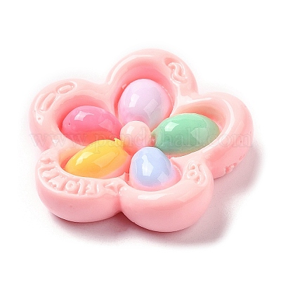 Кабошоны из непрозрачной цветочной смолы RESI-C035-01B-1