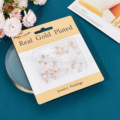 40 шт. фурнитура для сережек-гвоздиков из нержавеющей стали 304 STAS-BBC0004-04-1