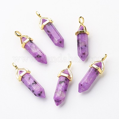 Подвески из натуральной кунжутной яшмы/киви из яшмы с двойным концом G-G902-B03-1