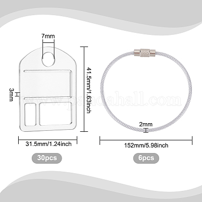 30 шт. акриловые доски для намотки ниток TOOL-BC0002-24-1