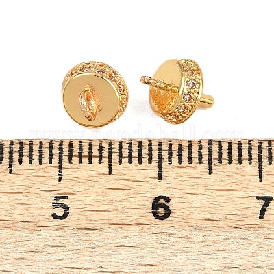 Латунный микро-паве кубический цирконий&nbsp;LS-KK-Z122-06G-1