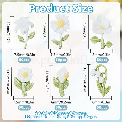 300 шт. 6 стиля светящиеся непрозрачные эпоксидные смолы декоден кабошоны CRES-DR0001-03-1