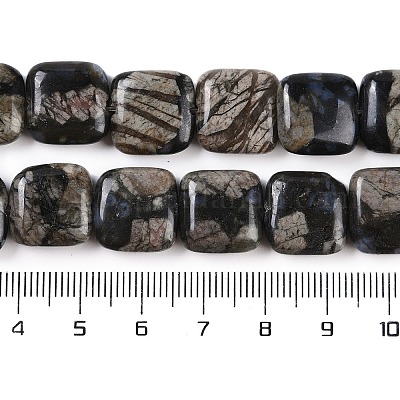 Бусины из натурального глаукофана G-C141-F01-03-1