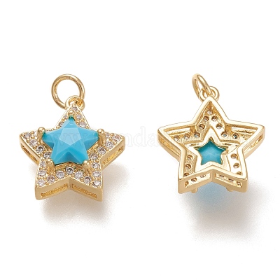 Латунь стекло кулоны ZIRC-F116-07C-G-1