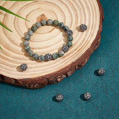 8 шт. ретро-бусины в форме черепа из нержавеющей стали 316 STAS-UN0060-08-1