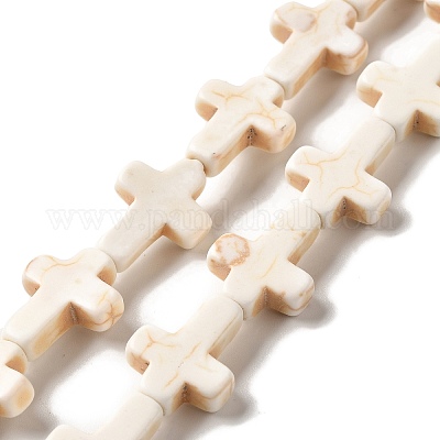 Нити из синтетических бирюзовых бусин G-E594-22B-1