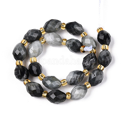 Натуральный орлиный глаз бусы&nbsp;G-N342-53-8x6-03-1