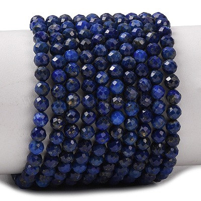 Natürlicher Lapislazuli Perlenstränge&nbsp;G-F596-15-4mm-1