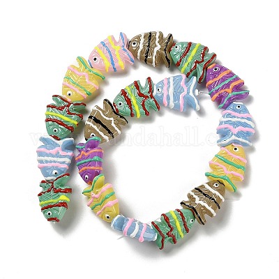 Выпечка окрашенные стеклянные бусины LAMP-I032-01-1